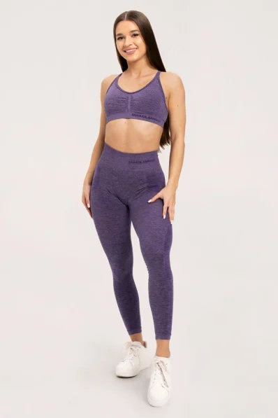 Gym Glamour Leggings senza cuciture senza effetto push-up Plum • Nebshop.cz