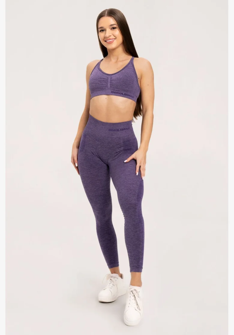 Gym Glamour Leggings senza cuciture senza effetto push-up Plum • Nebshop.cz
