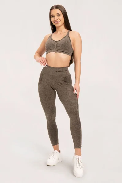 Gym Glamour Leggings senza cuciture senza effetto push-up Plum • Nebshop.cz