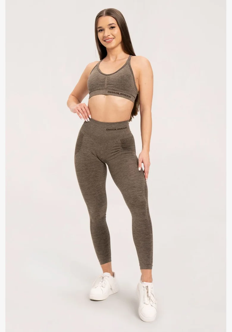 Gym Glamour Leggings senza cuciture senza effetto push-up Plum • Nebshop.cz