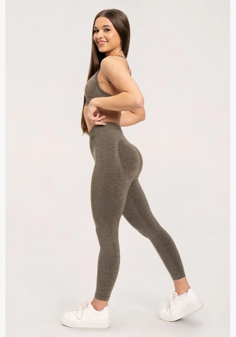 Gym Glamour Leggings seamless deep push up Espresso • Nebshop.cz