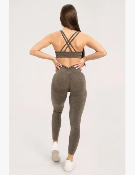 Gym Glamour Leggings seamless deep push up Espresso • Nebshop.cz