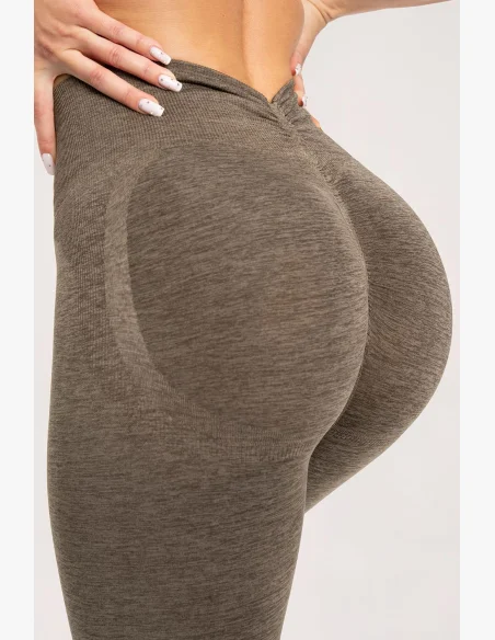 Gym Glamour Leggings seamless deep push up Espresso • Nebshop.cz