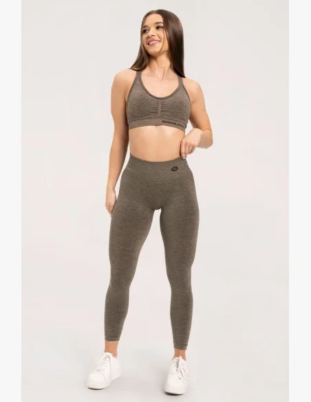 Gym Glamour Leggings seamless deep push up Espresso • Nebshop.cz