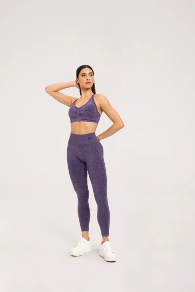 Gym Glamour Leggings seamless push up dark plum • Nebshop.it 2