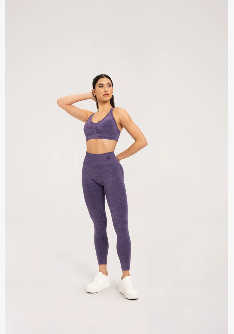 Gym Glamour Leggings seamless push up dark plum • Nebshop.it