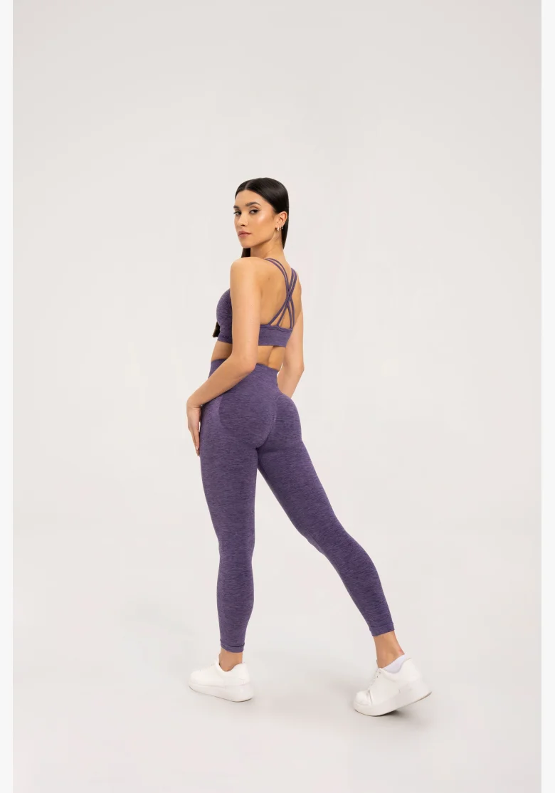 Gym Glamour Leggings seamless push up dark plum • Nebshop.it