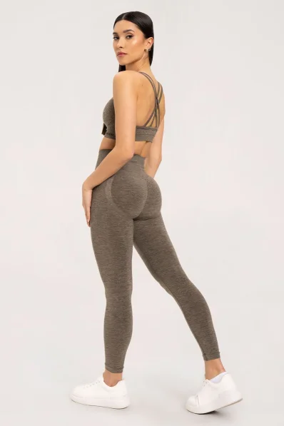 Gym Glamour Leggings seamless push up dark espresso • Nebshop.it 2