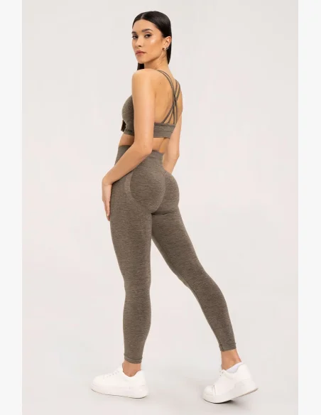 Gym Glamour Leggings seamless push up dark espresso • Nebshop.it