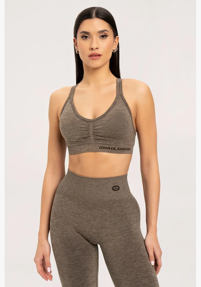 Gym Glamour Leggings seamless push up dark espresso • Nebshop.it