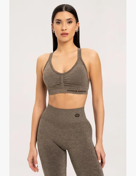 Gym Glamour Leggings seamless push up dark espresso • Nebshop.it