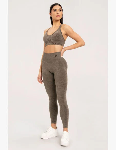 Gym Glamour Leggings seamless push up dark espresso • Nebshop.it