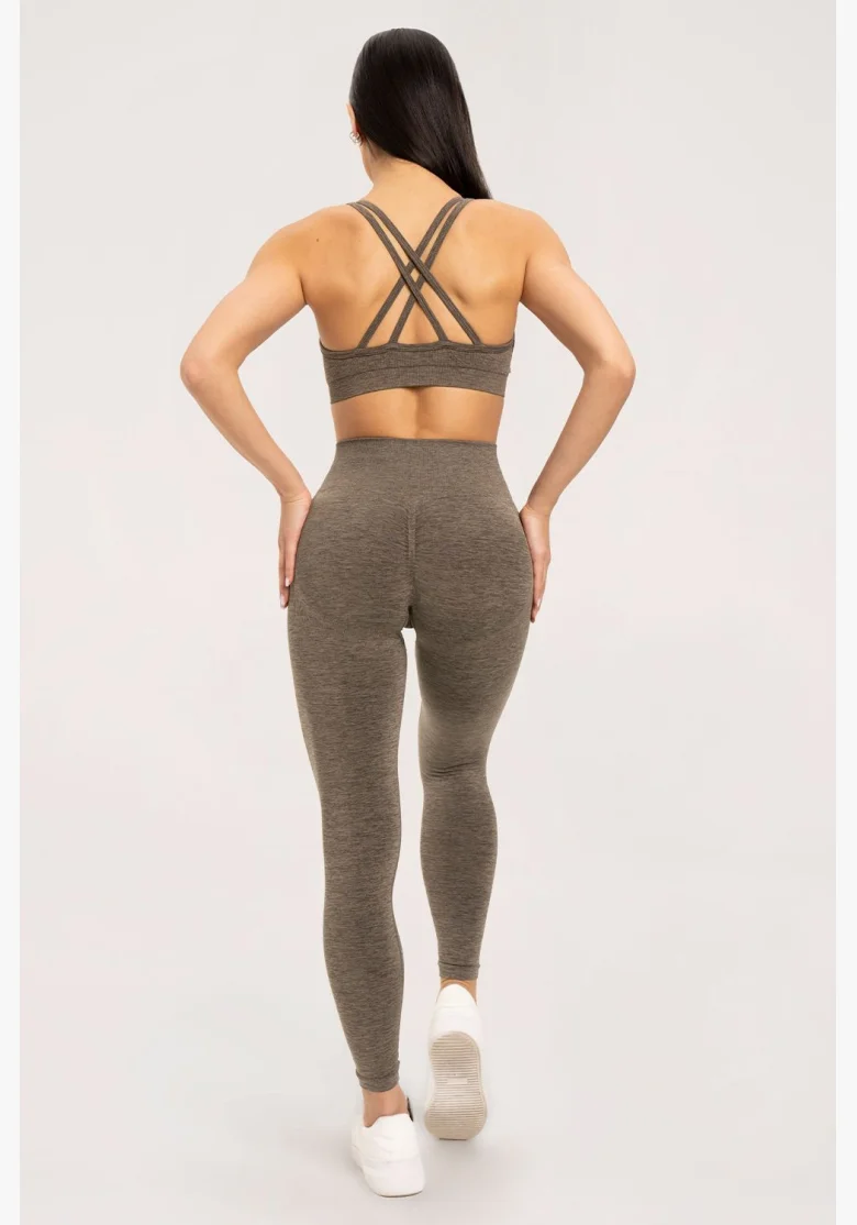 Gym Glamour Leggings seamless push up dark espresso • Nebshop.it