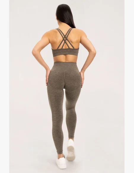 Gym Glamour Leggings seamless push up dark espresso • Nebshop.it