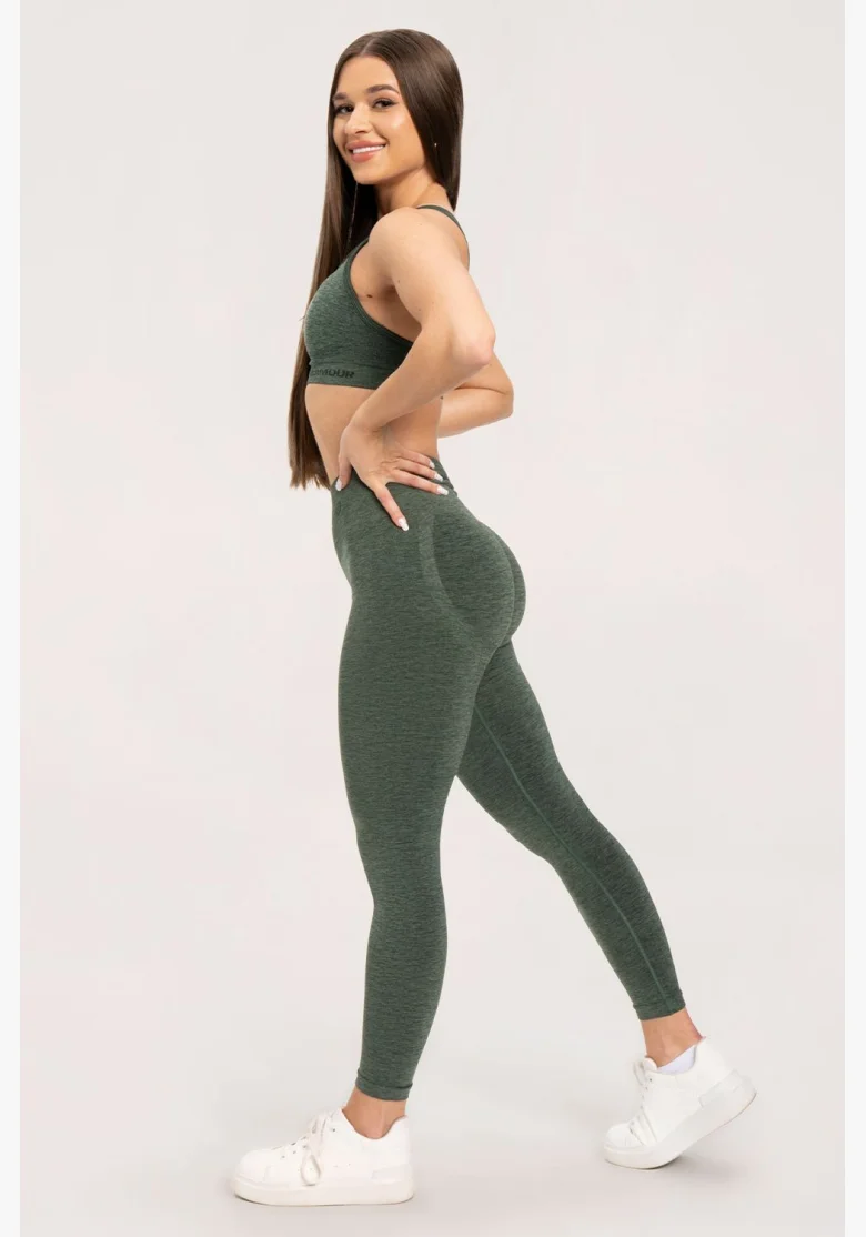 Gym Glamour Leggings seamless deep push up green • Nebshop.cz