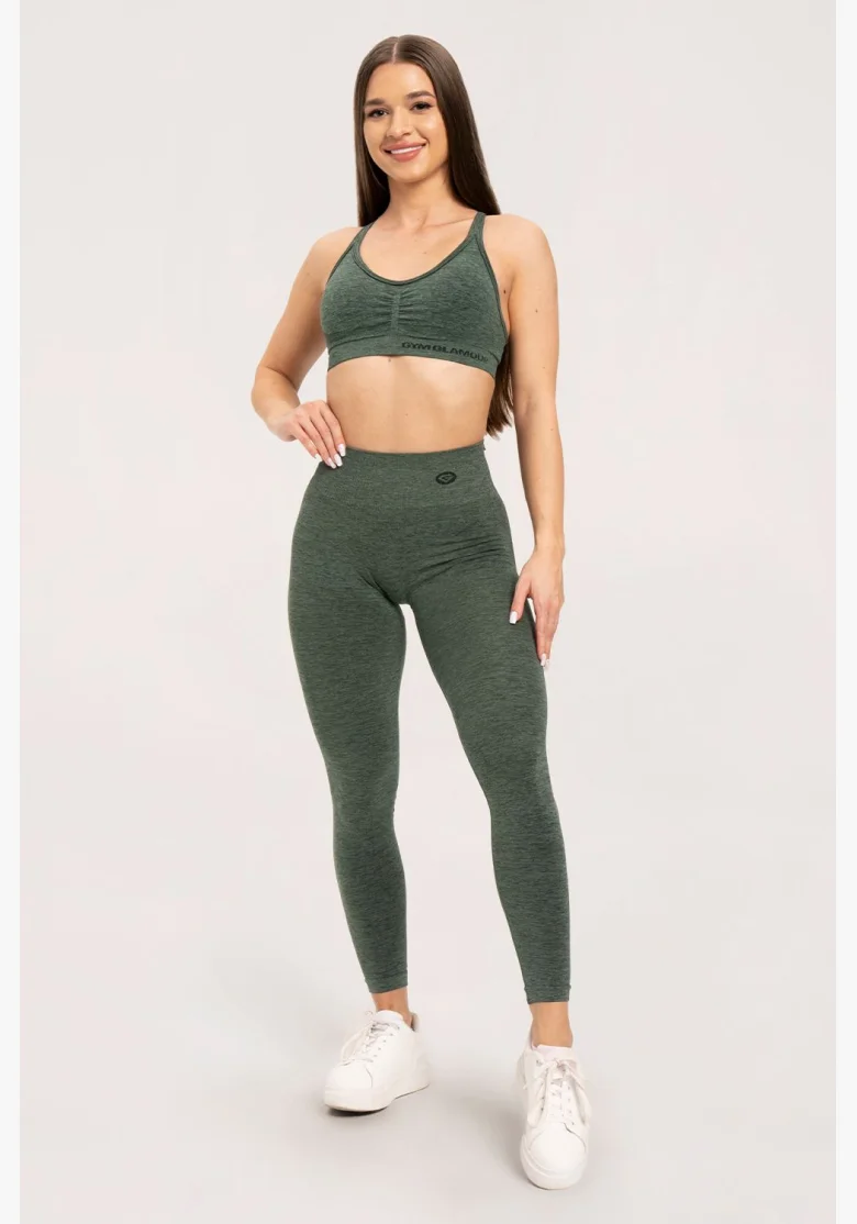 Gym Glamour Leggings seamless deep push up green • Nebshop.cz