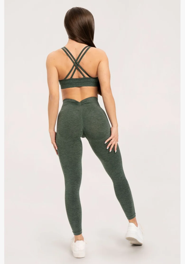 Gym Glamour Leggings seamless deep push up green • Nebshop.cz
