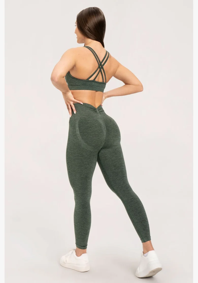 Gym Glamour Leggings seamless deep push up green • Nebshop.cz