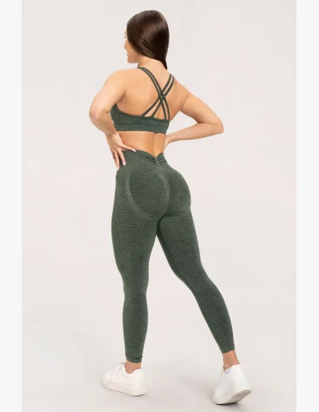 Gym Glamour Leggings seamless deep push up green • Nebshop.cz