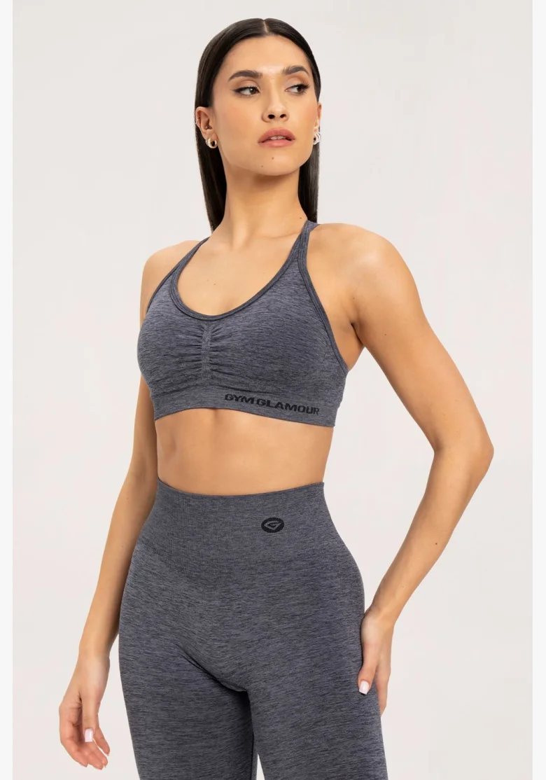 Gym Glamour Bra seamless grigio scuro • Nebshop.it