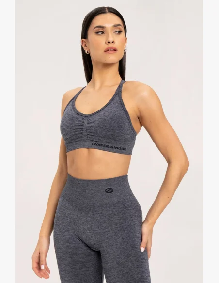Gym Glamour Bra seamless grigio scuro • Nebshop.it
