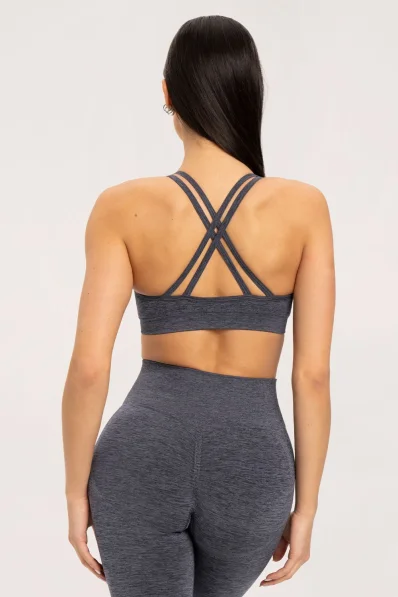 Gym Glamour Bra seamless grigio scuro • Nebshop.it 2