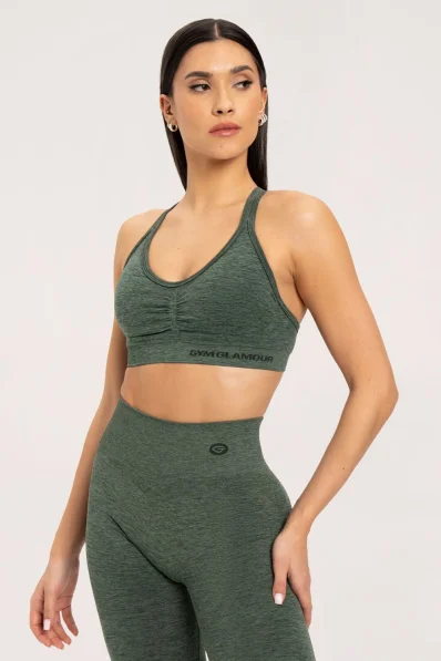 Gym Glamour Reggiseno seamless verde • Nebshop.it