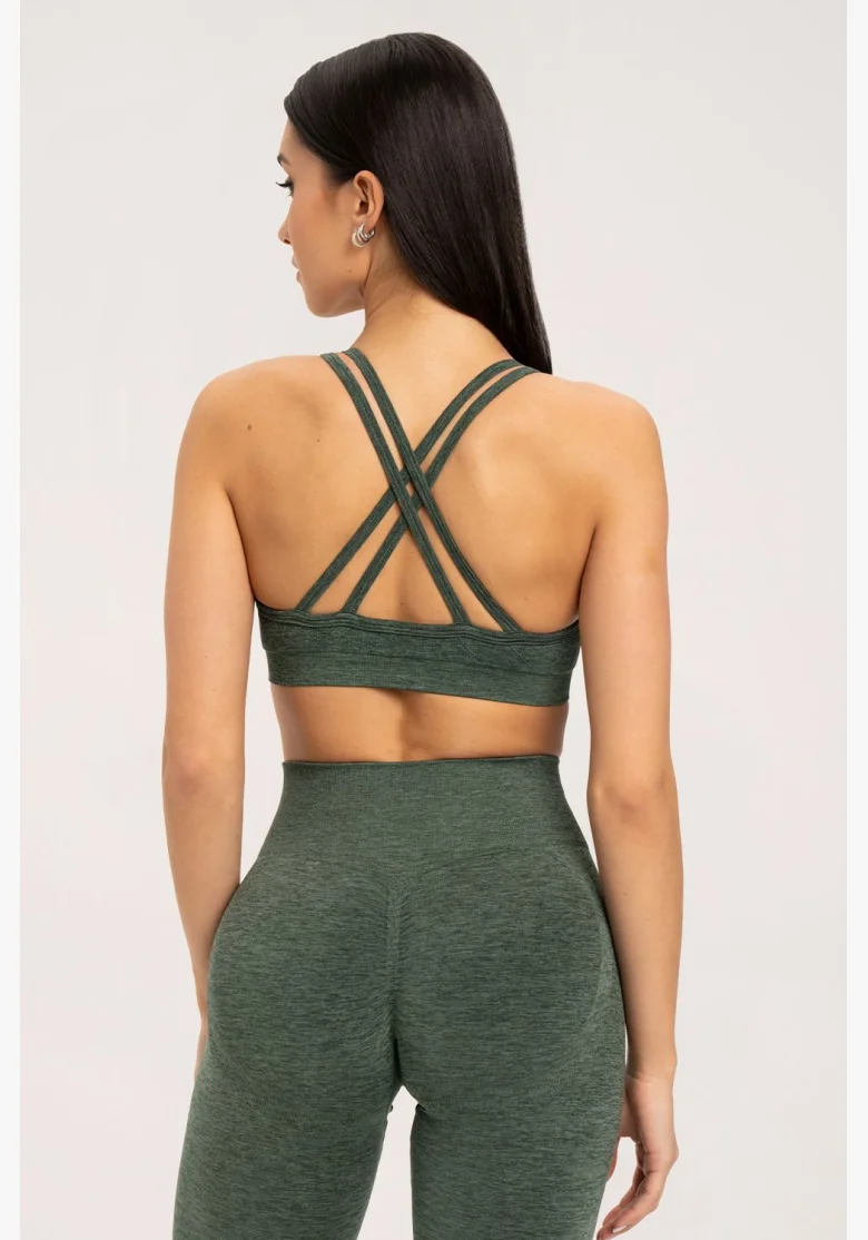 Gym Glamour Reggiseno seamless verde • Nebshop.it