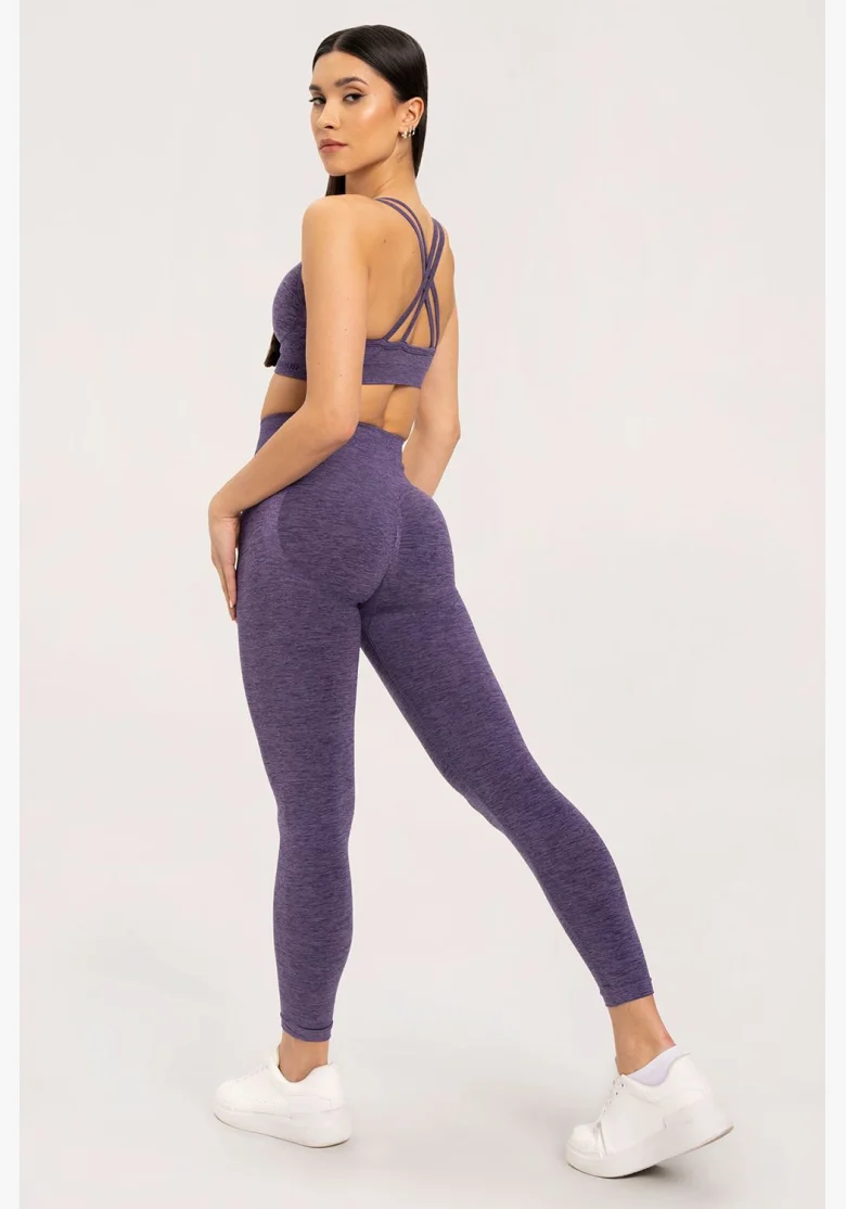 Gym Glamour Leggings seamless push up dark plum • Nebshop.it