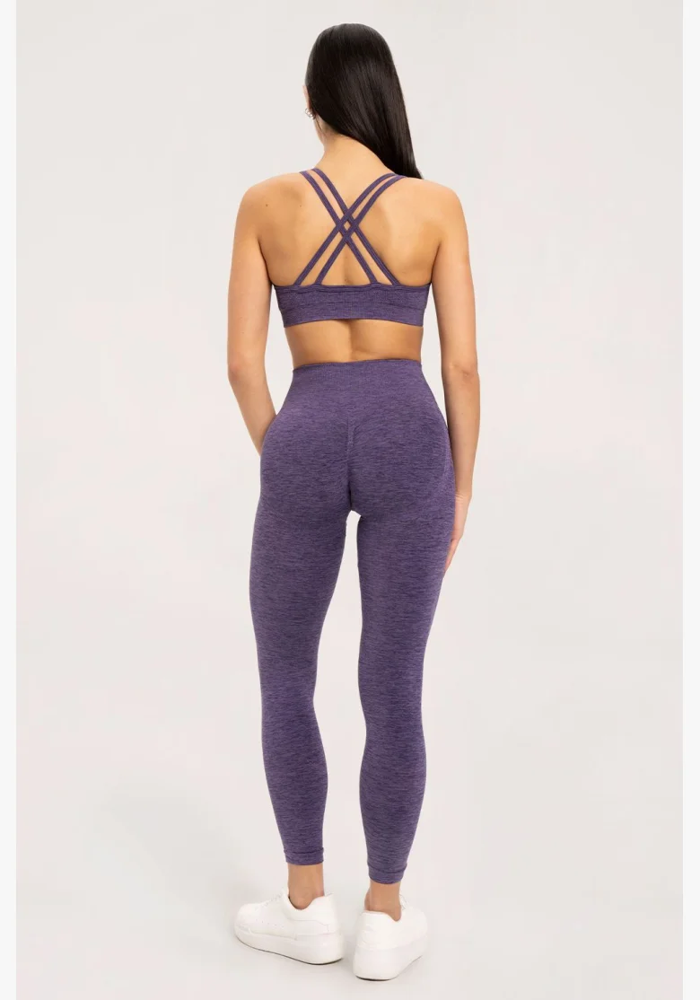 Gym Glamour Leggings seamless push up dark plum • Nebshop.it
