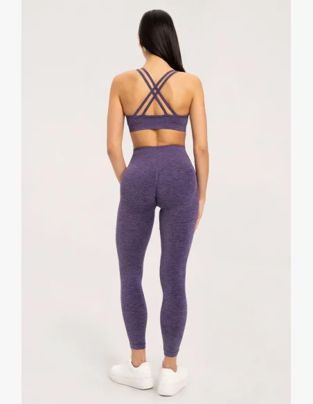 Gym Glamour Leggings seamless push up dark plum • Nebshop.it