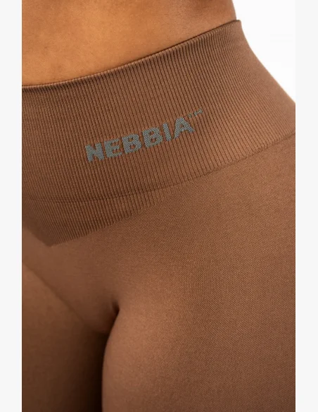 NEBBIA • NEBBIA Leggings seamless con vita alta MAXIMUM PUSH-UP marroni • Nebshop.it