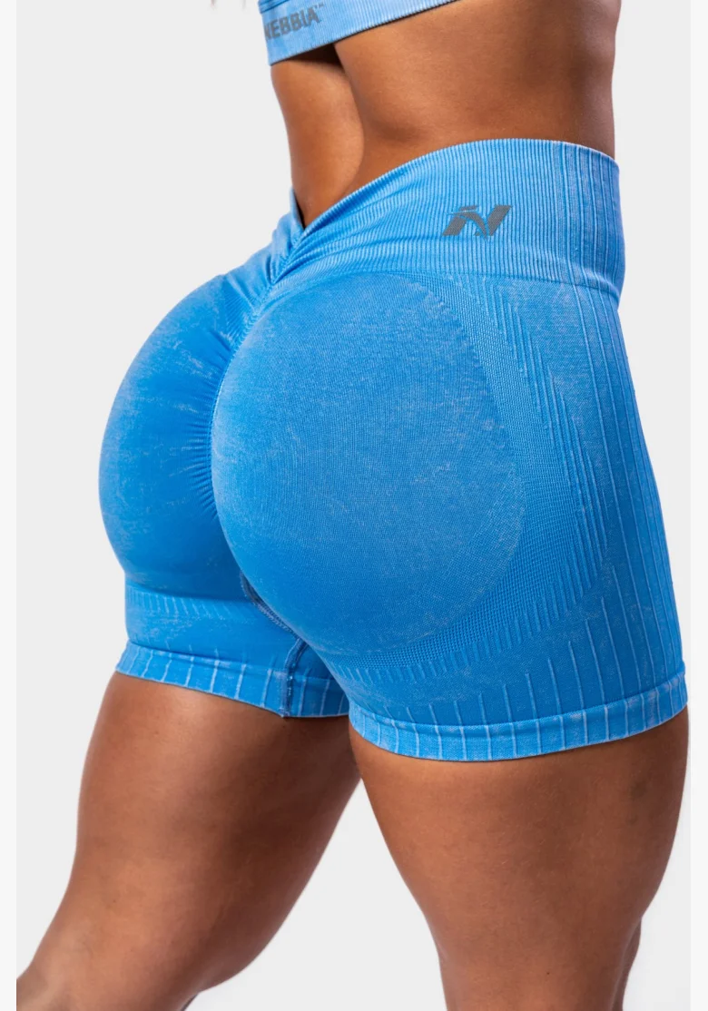 NEBBIA • NEBBIA Pantaloni push-up senza cuciture a vita alta TOTALLY SEAMLESS blu • Nebshop.cz