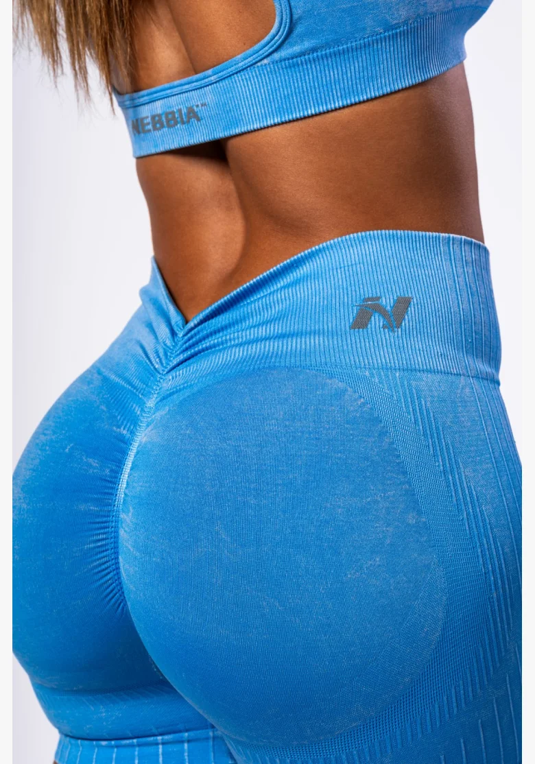 NEBBIA • NEBBIA Pantaloni push-up senza cuciture a vita alta TOTALLY SEAMLESS blu • Nebshop.cz