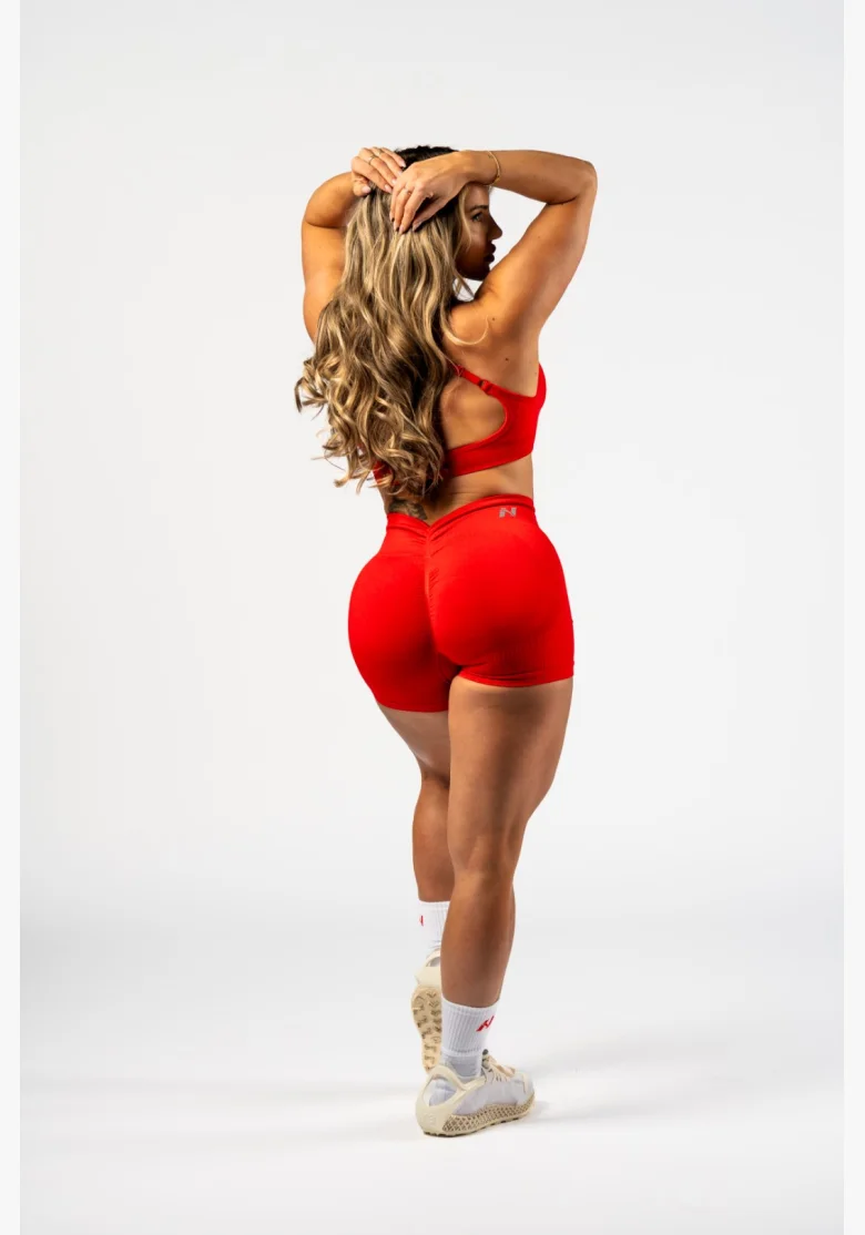 NEBBIA • NEBBIA Shorts senza cuciture push-up a vita alta TOTALLY SEAMLESS rossi • Nebshop.it