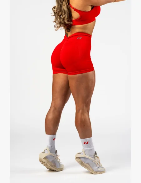 NEBBIA • NEBBIA Shorts senza cuciture push-up a vita alta TOTALLY SEAMLESS rossi • Nebshop.it