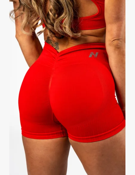 NEBBIA • NEBBIA Shorts senza cuciture push-up a vita alta TOTALLY SEAMLESS rossi • Nebshop.it