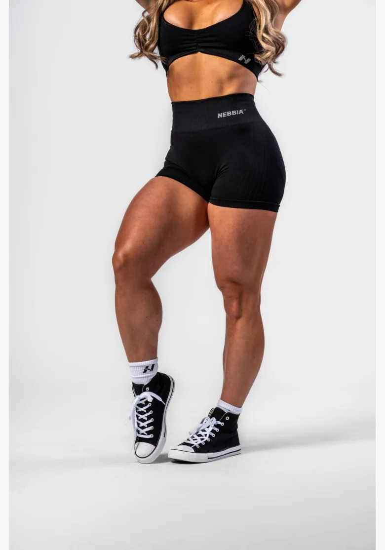 NEBBIA • NEBBIA Pantaloni push-up senza cuciture con vita alta TOTALLY SEAMLESS neri • Nebshop.cz