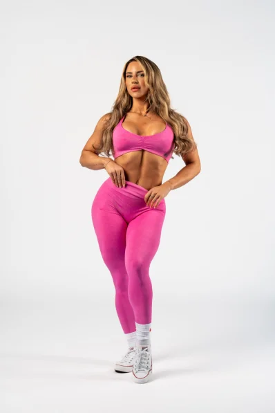 NEBBIA • NEBBIA Reggiseno sportivo con supporto medio TOTALLY SEAMLESS rosa • Nebshop.cz 2