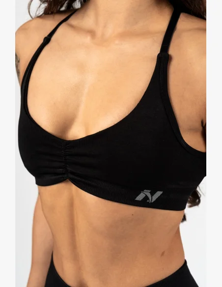NEBBIA • NEBBIA Reggiseno sportivo con supporto medio TOTALLY SEAMLESS nero • Nebshop.cz