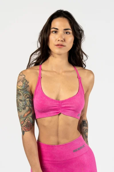 NEBBIA • NEBBIA Reggiseno sportivo con supporto medio TOTALLY SEAMLESS rosa • Nebshop.cz