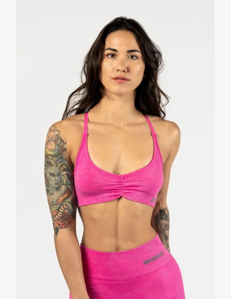 NEBBIA • NEBBIA Reggiseno sportivo con supporto medio TOTALLY SEAMLESS rosa • Nebshop.cz