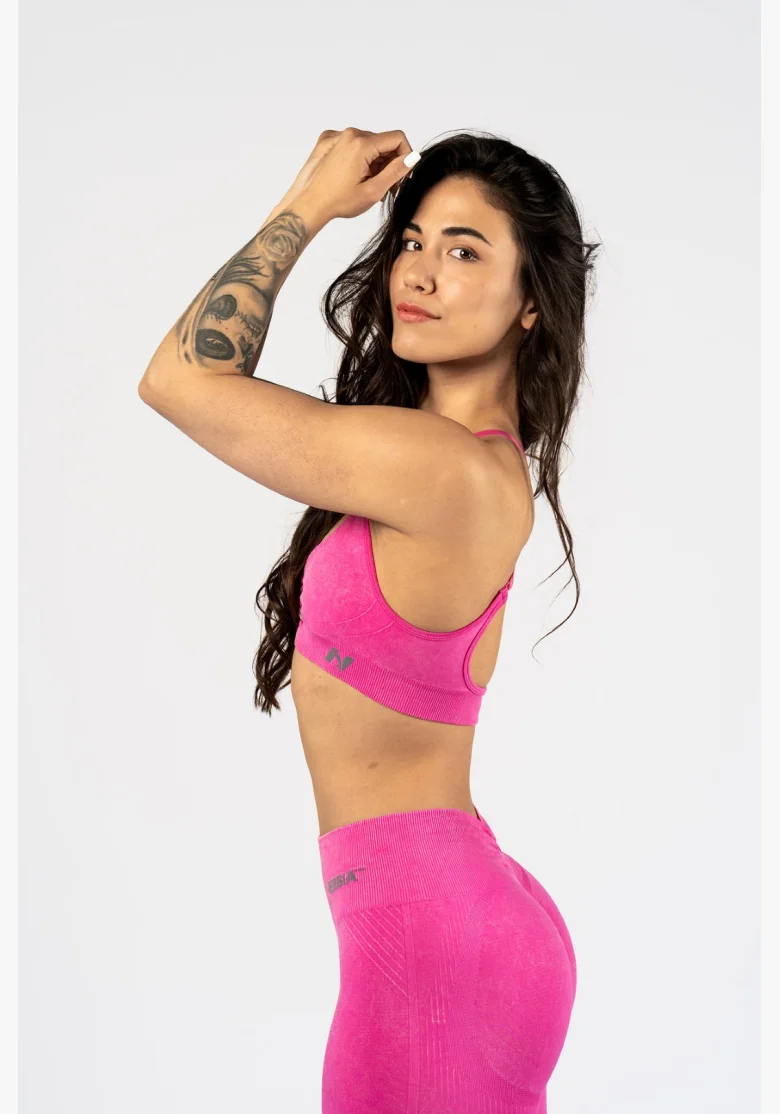 NEBBIA • NEBBIA Reggiseno sportivo con supporto medio TOTALLY SEAMLESS rosa • Nebshop.cz