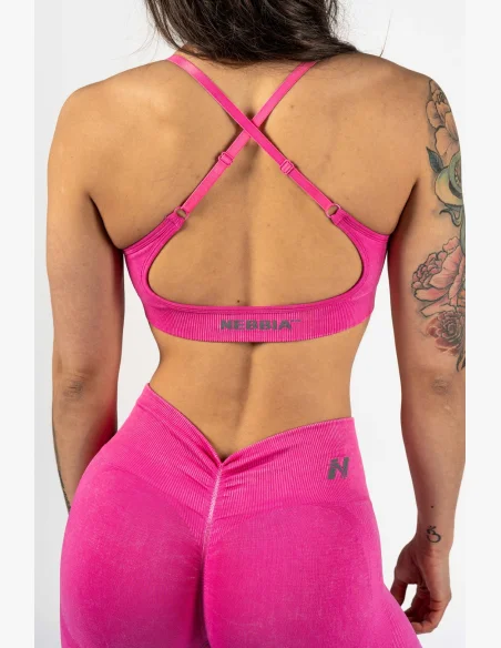 NEBBIA • NEBBIA Reggiseno sportivo con supporto medio TOTALLY SEAMLESS rosa • Nebshop.cz