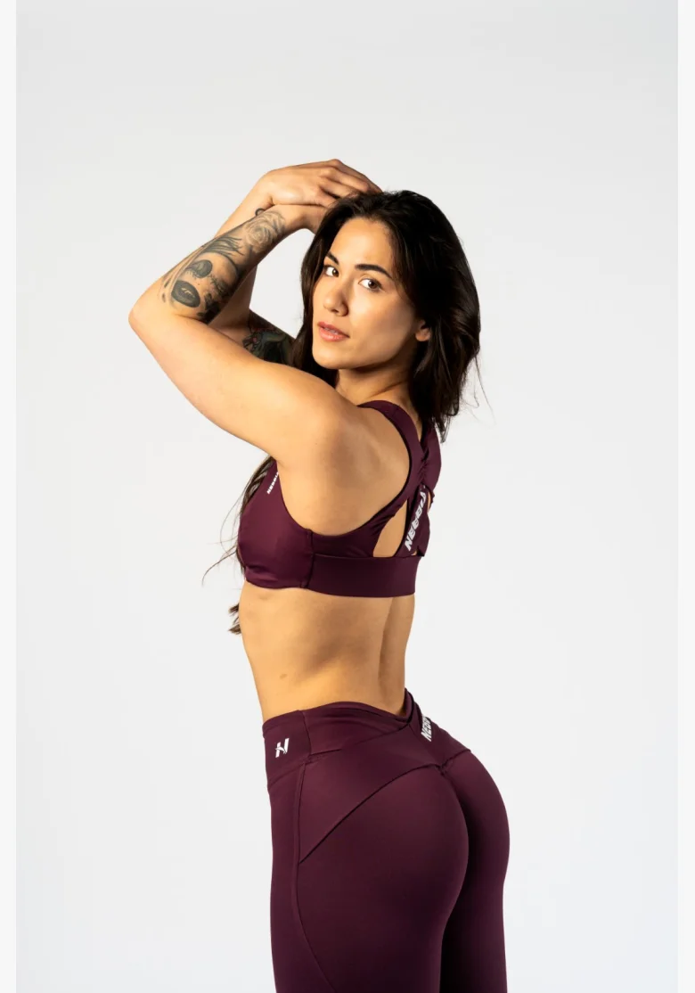 NEBBIA • NEBBIA Reggiseno sportivo STRONG BEAUTY bordò • Nebshop.cz
