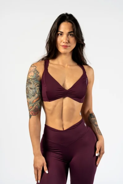 NEBBIA • NEBBIA Reggiseno sportivo STRONG BEAUTY bordò • Nebshop.cz