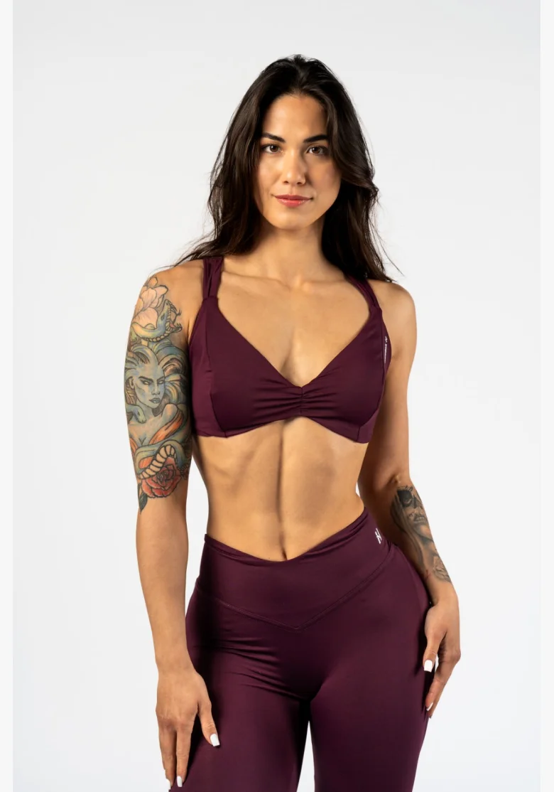 NEBBIA • NEBBIA Reggiseno sportivo STRONG BEAUTY bordò • Nebshop.cz