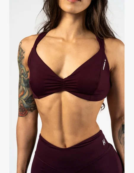 NEBBIA • NEBBIA Reggiseno sportivo STRONG BEAUTY bordò • Nebshop.cz