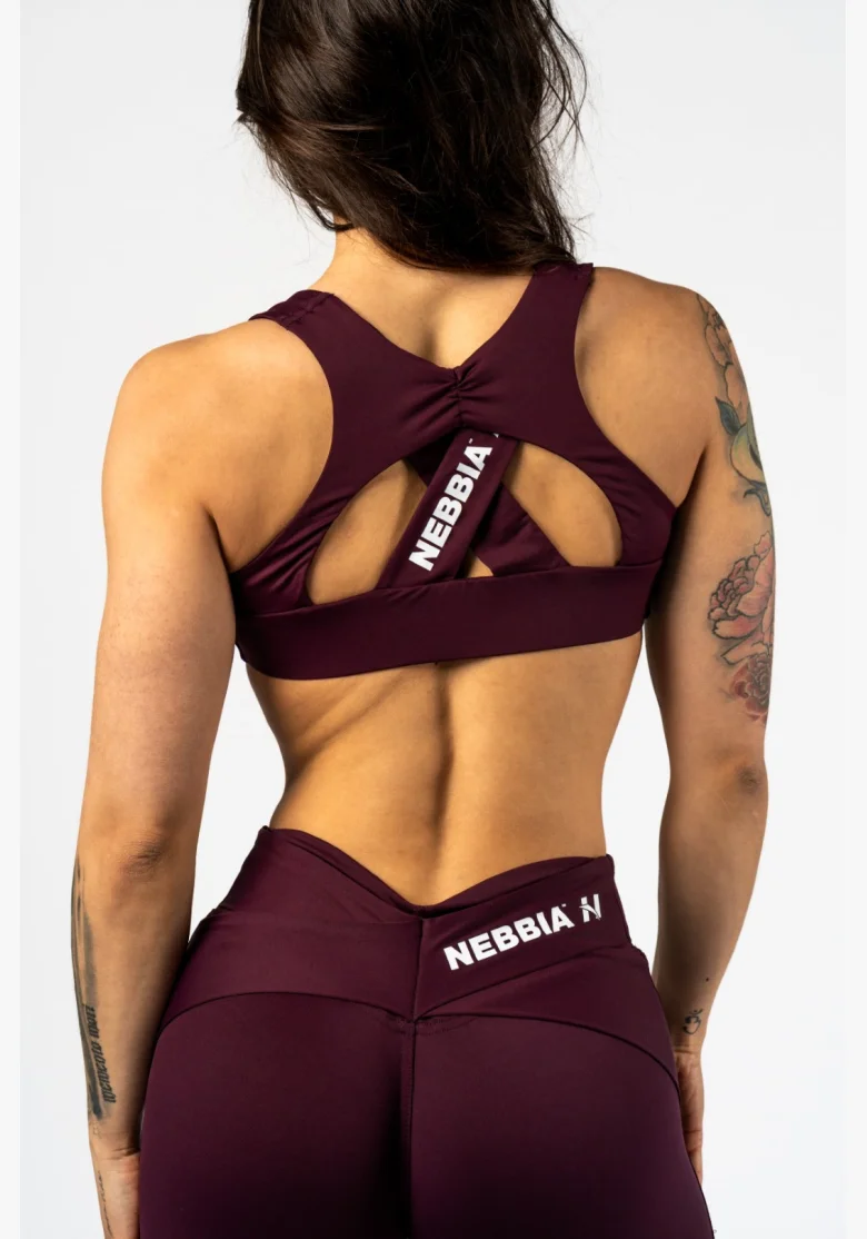 NEBBIA • NEBBIA Reggiseno sportivo STRONG BEAUTY bordò • Nebshop.cz