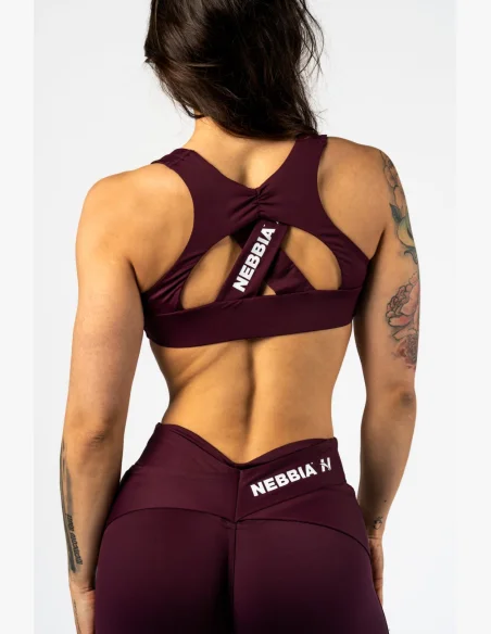 NEBBIA • NEBBIA Reggiseno sportivo STRONG BEAUTY bordò • Nebshop.cz